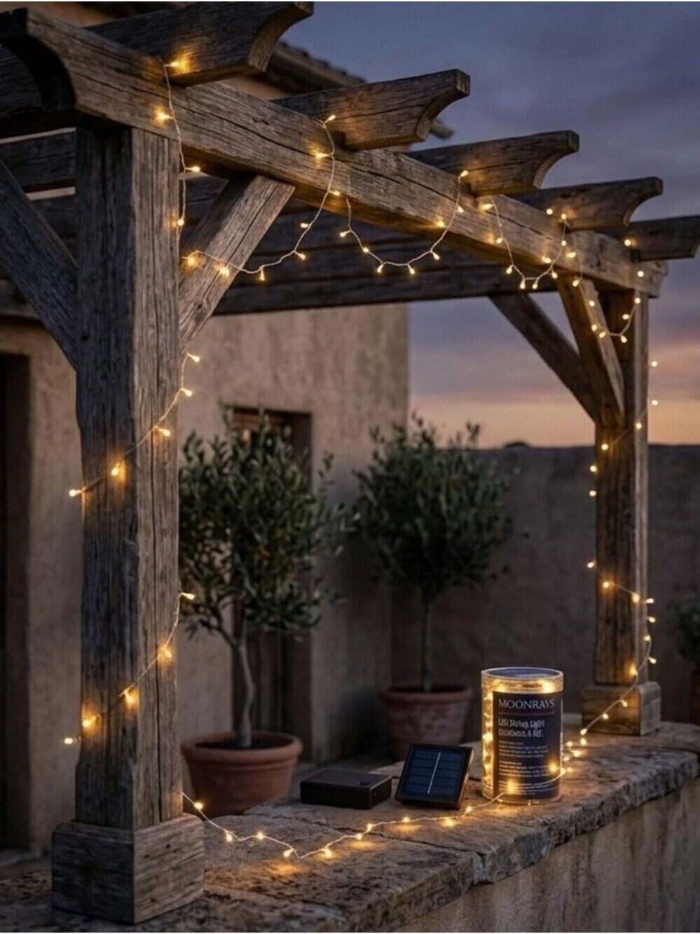 MOONRAYS/Fusion Solar Fairy Lights - Warm White, 100 LEDs